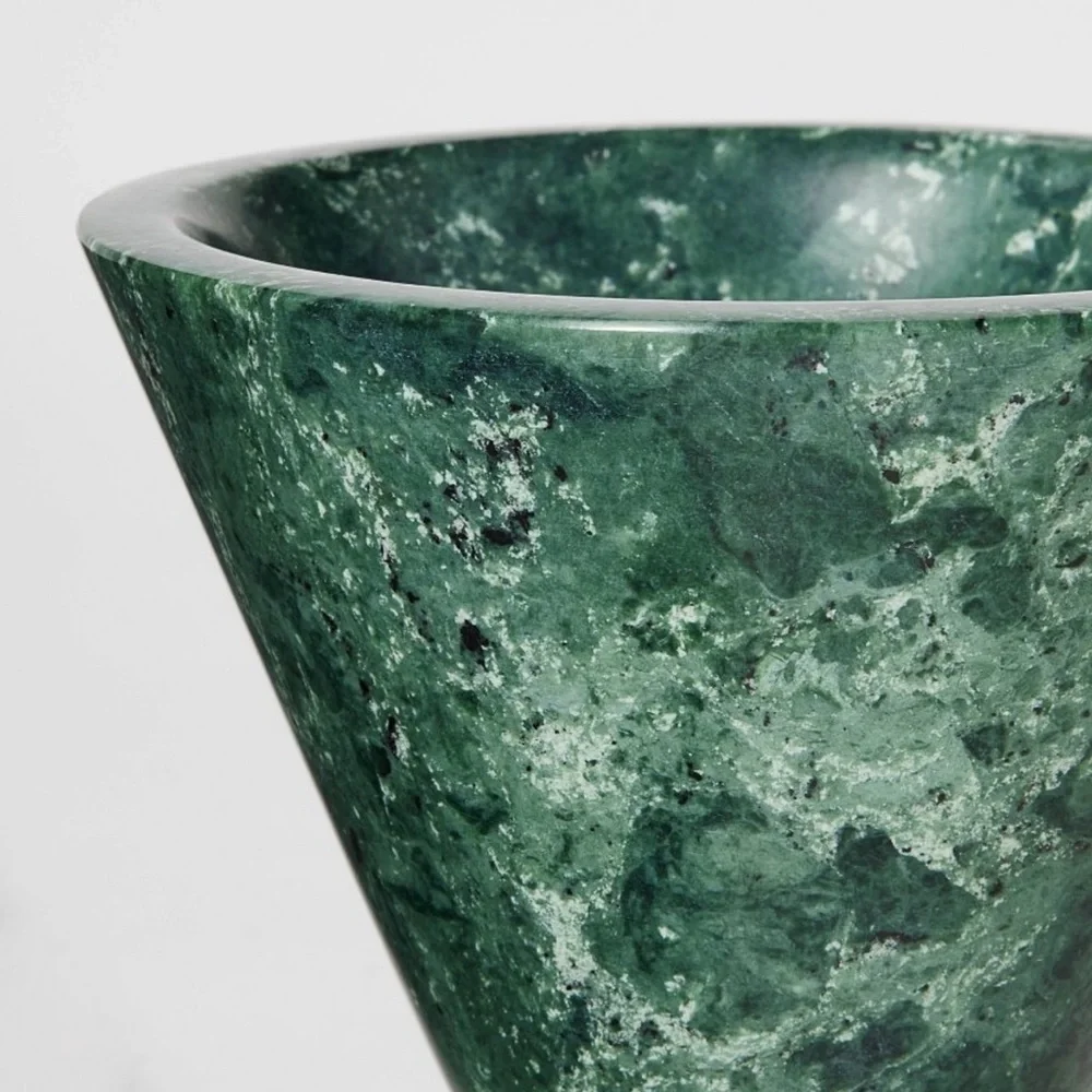 Threshold l Designed with Studio McGee Green Marble Cone Shape Bowl Table Decor